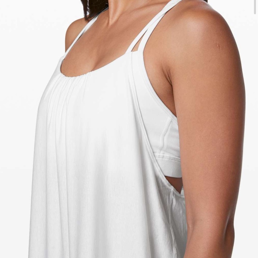 Lululemon Flow Y 2-in-1 Bra Tank White 6